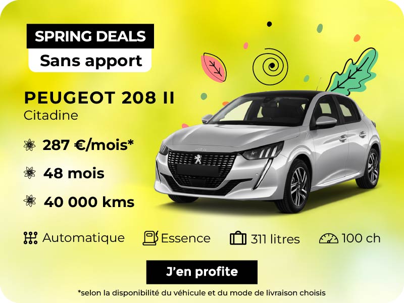 Encart Spring Deals Peugeot