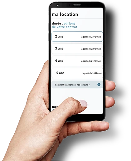 Smartphone avec choix de durée de leasing